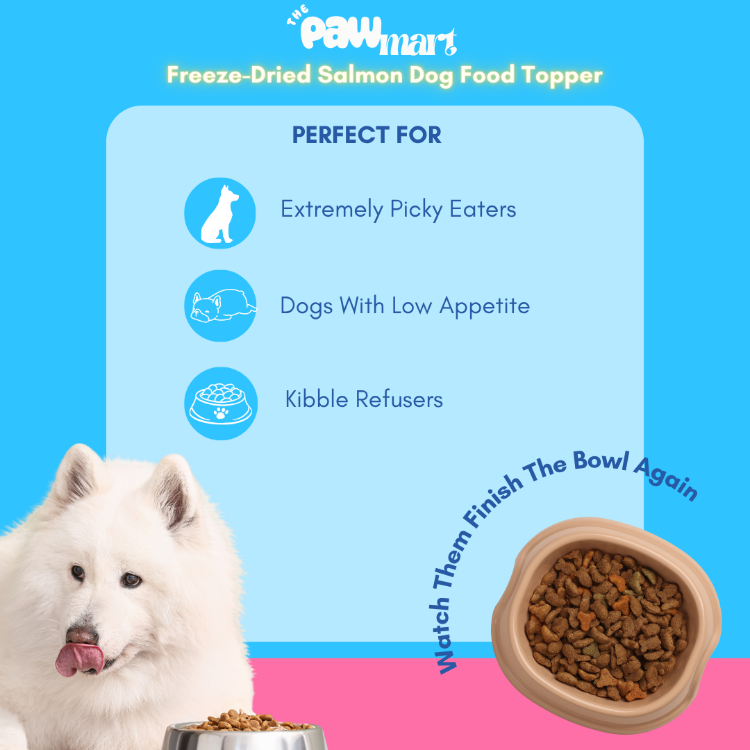 The Pawmart Freeze-Dried Dog Food Topper Bundle | Duck + Salmon | Only 3 Ingredients Each | Clean, High-Protein Meal Enhancers For Dogs