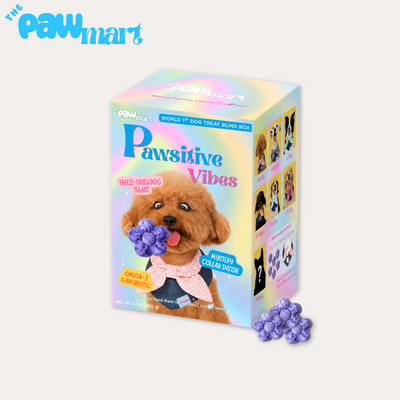 The Pawmart Freeze-Dried Blueberry Goat Milk Yogurt Dog Treat Blind Box With Mystery Collar - Limited Edition Pet Gift Box