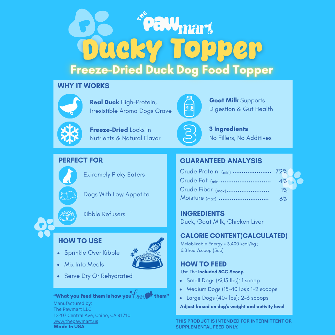 The Pawmart Freeze-Dried Ducky Topper