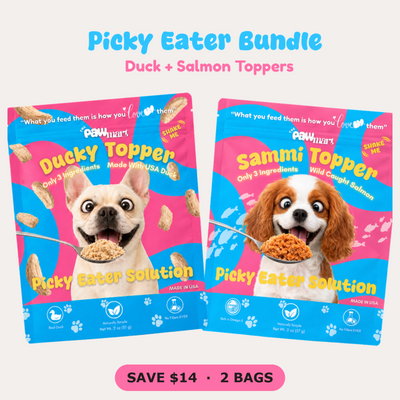 Picky Eater Bundle — Ducky + Sammi freeze-dried toppers, save $14 on two bags