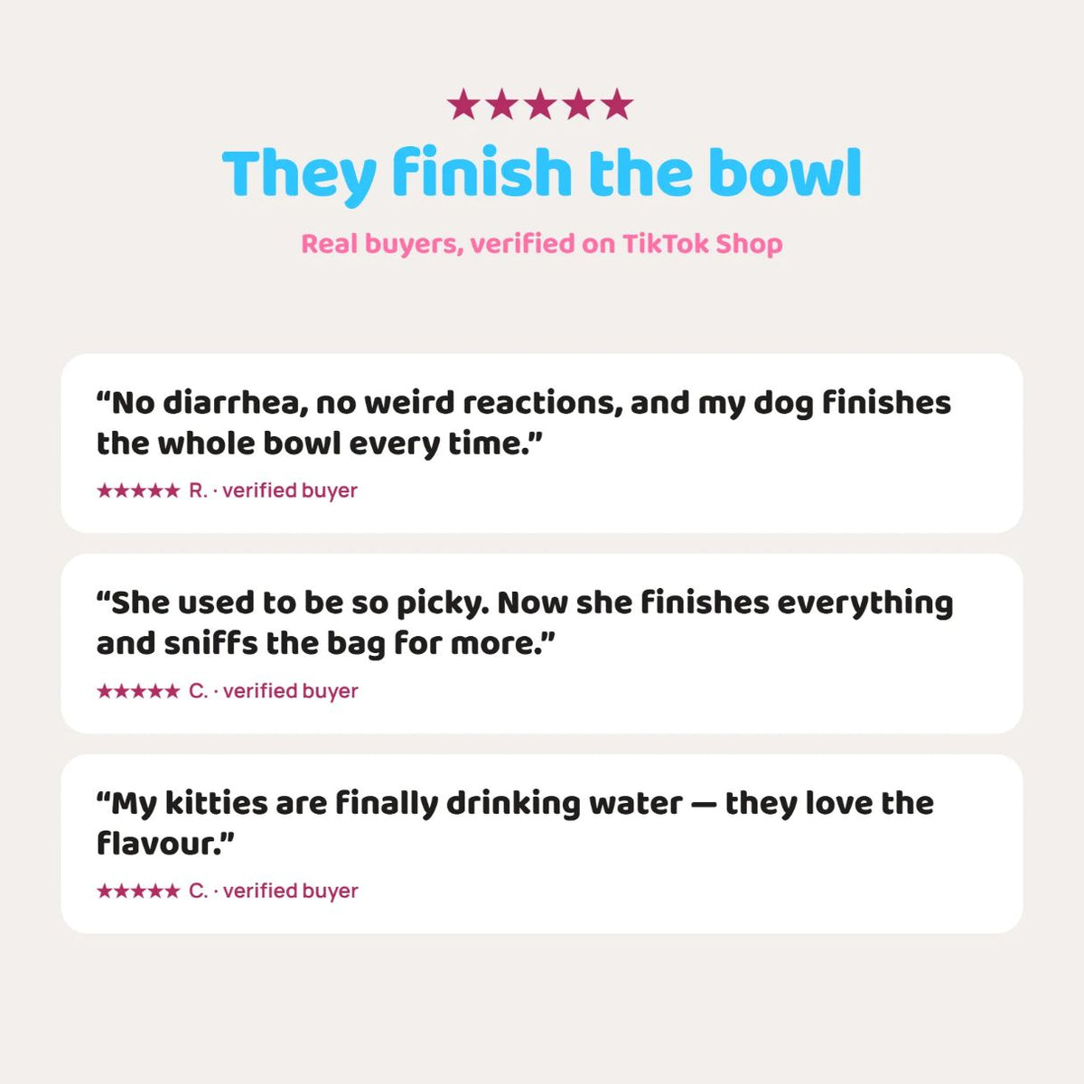 Five-star reviews from verified buyers